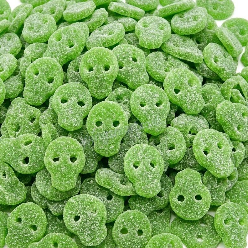 Candycrave Vegan Fizzy Apple Skulls 1Kg - 5Kg