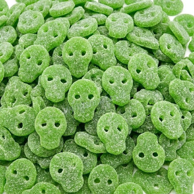 Candycrave Vegan Fizzy Apple Skulls 1Kg - 5Kg