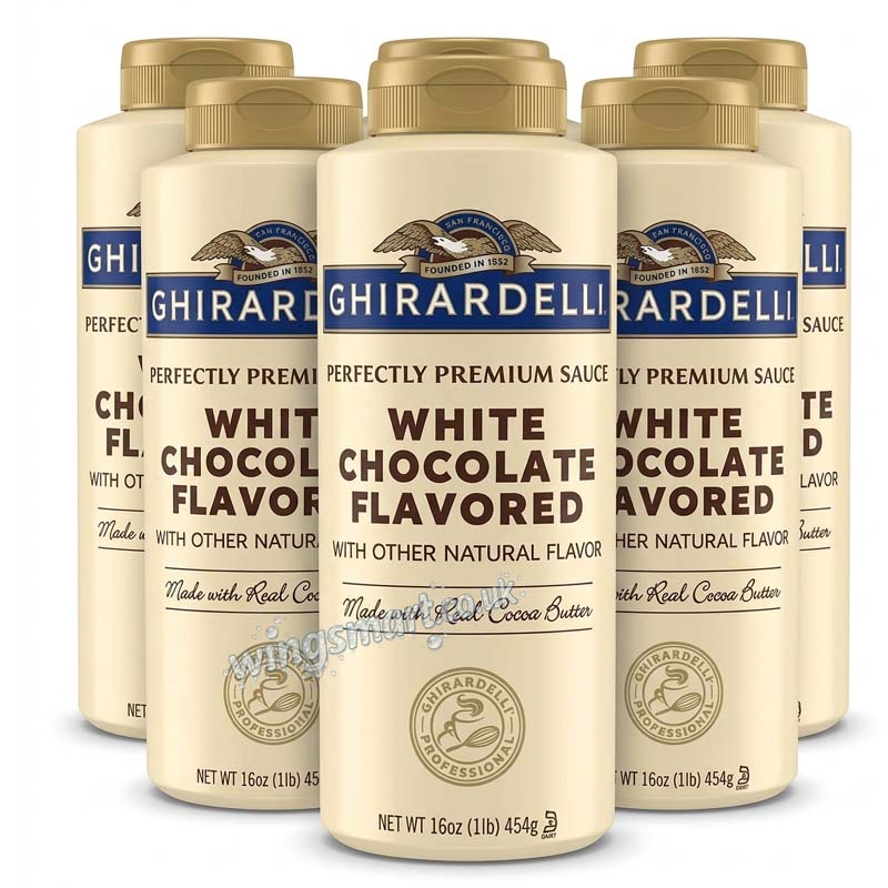 Ghirardelli Perfectly Premium Sauce White Chocolate Flavored 454g (06 or 12 Packs)