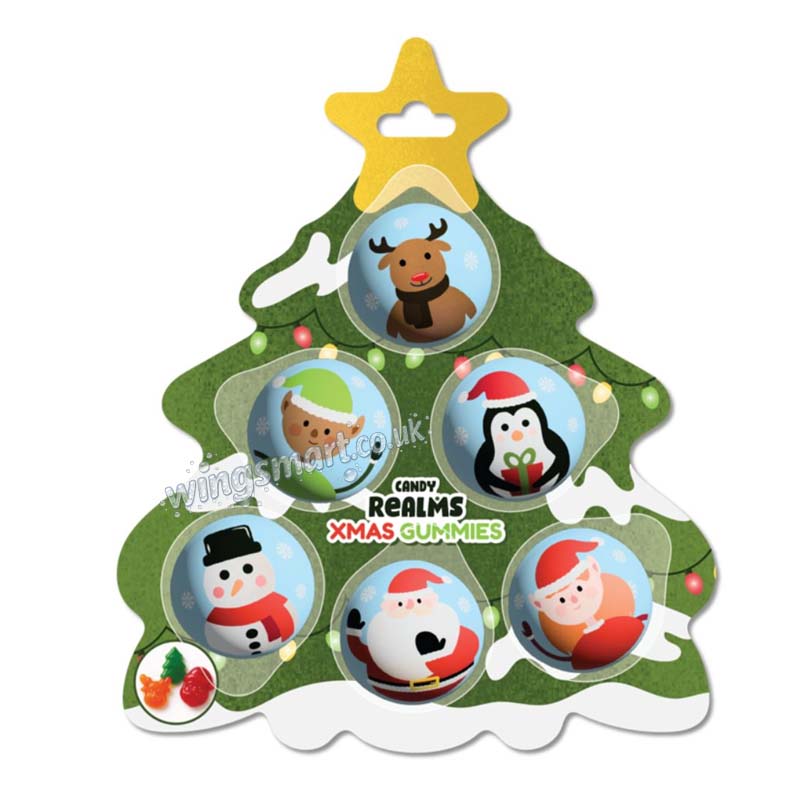 Candy Realms Christmas Gummies 30g (Pack of 12) Fullbox