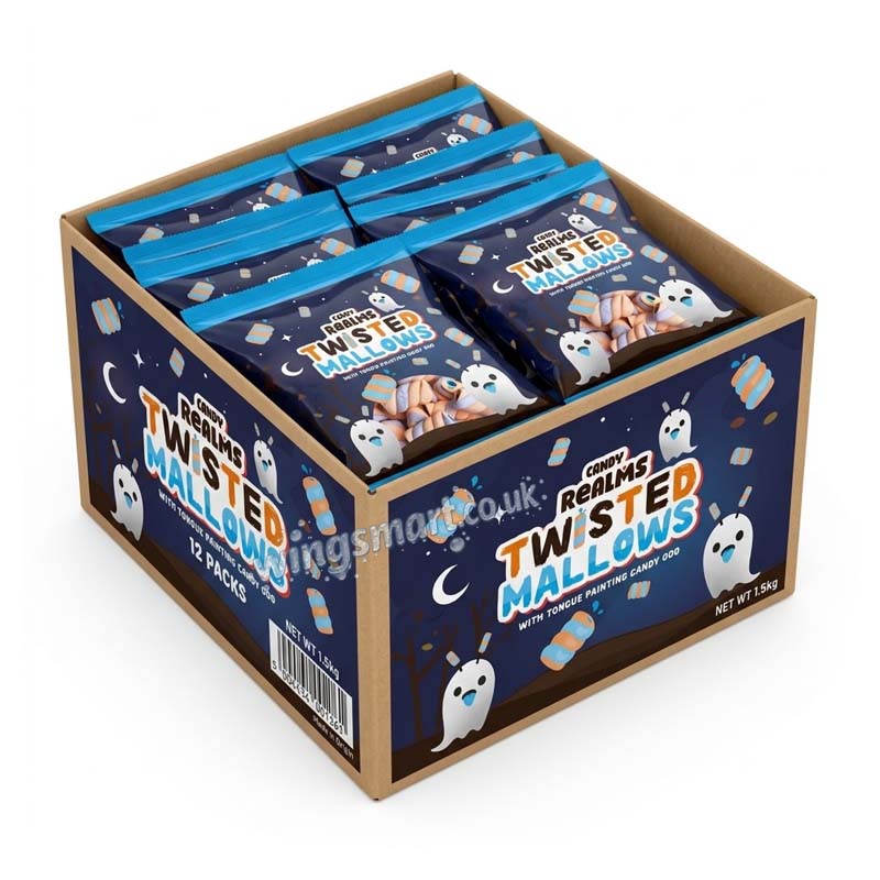 Candy Realms Twisted Mallows Bag 90g (Pack of 12)