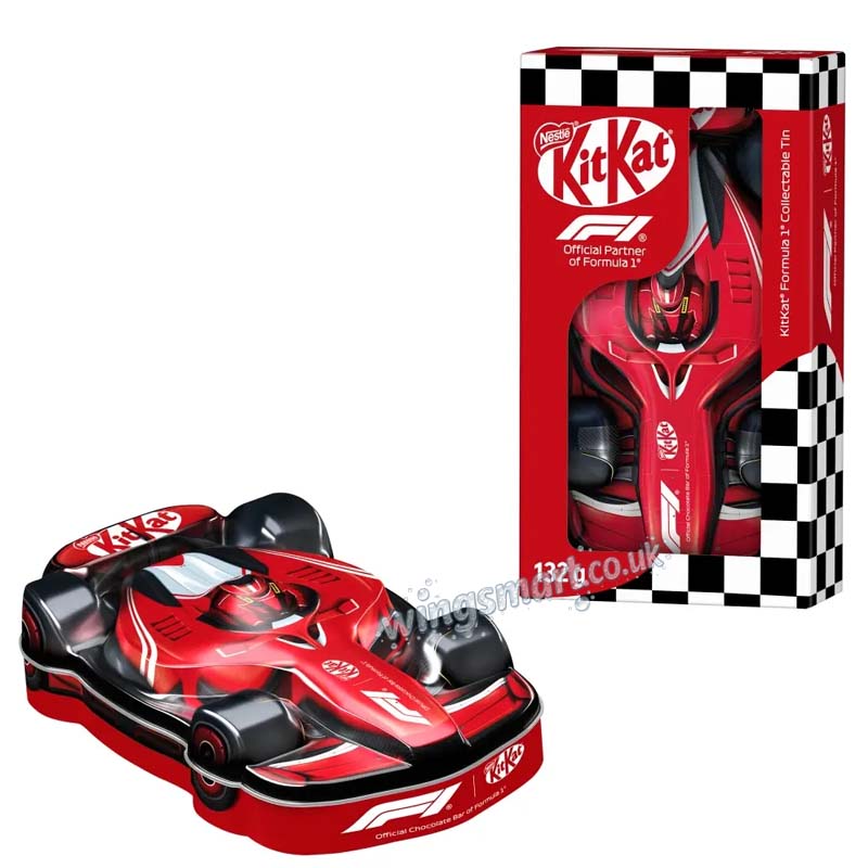 KitKat F1 Milk Chocolate Collectable Tin Car 132g Perfect Gift