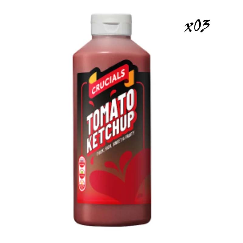 Crucials Sauce 3 x 500ml Bottles Variety of flavours Clearance Sale