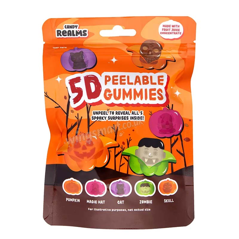 Candy Realms 5D Peelable Halloween Gummies 60g (Pack of 12)
