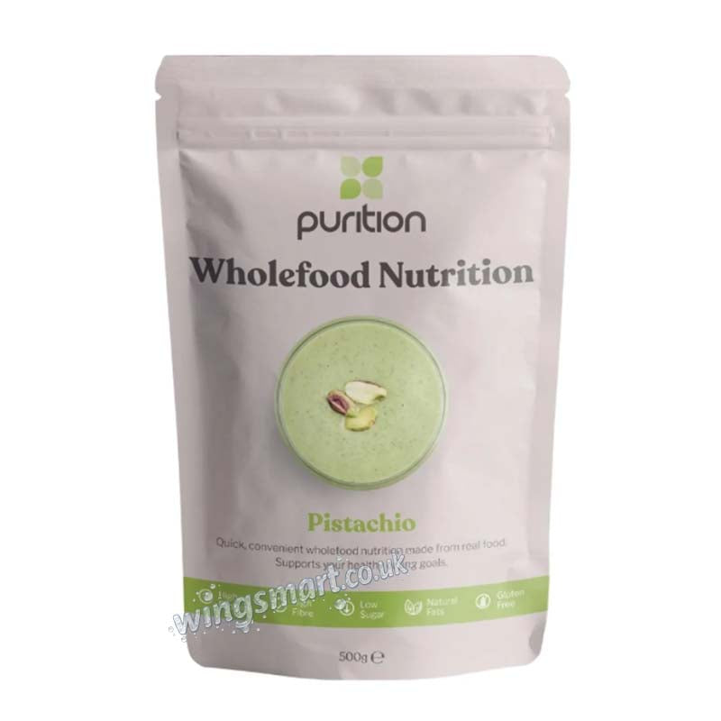 Purition Pistachio Wholefood Nutrition Powder 500g High Protein Meal Shake
