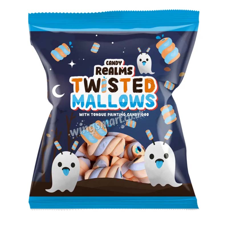 Candy Realms Twisted Mallows Bag 90g (Pack of 12)