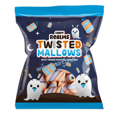 Candy Realms Twisted Mallows Bag 90g (Pack of 12)