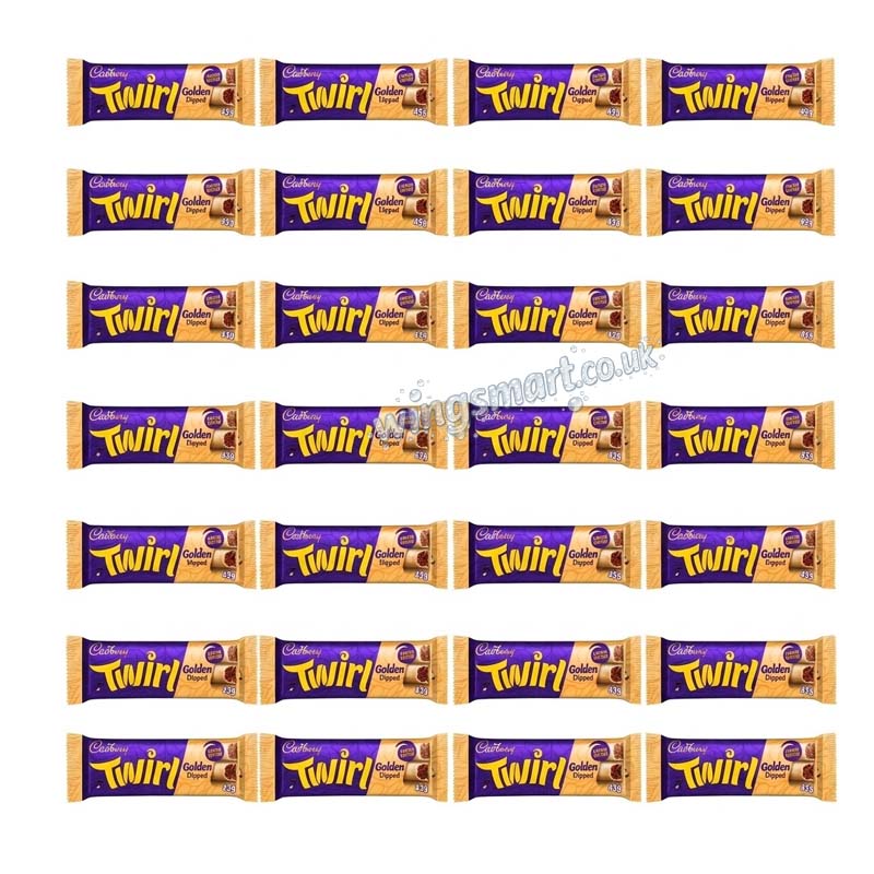 Cadbury Twirl Golden Dipped Limited Edition Bar 43g (24 or 48 Packs)