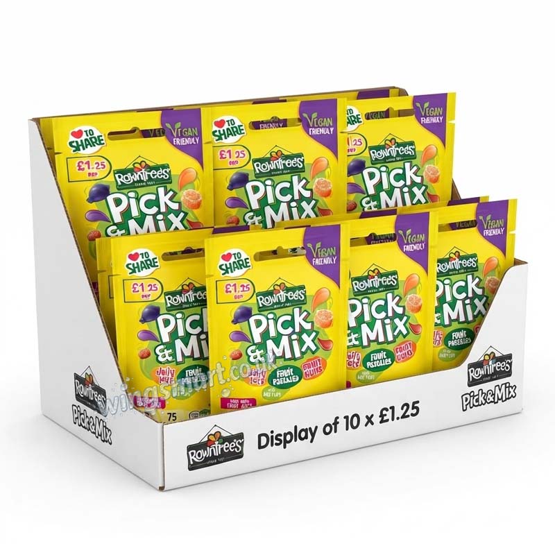 Rowntree's Pick & Mix Vegan Friendly Sweets Sharing Bag 120g (Pack of 10)