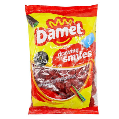 Damel Strawberry Wheels Bag 1kg Sweets