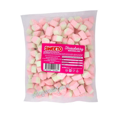 Sweeto Strawberry Marshmallows Bag 1kg
