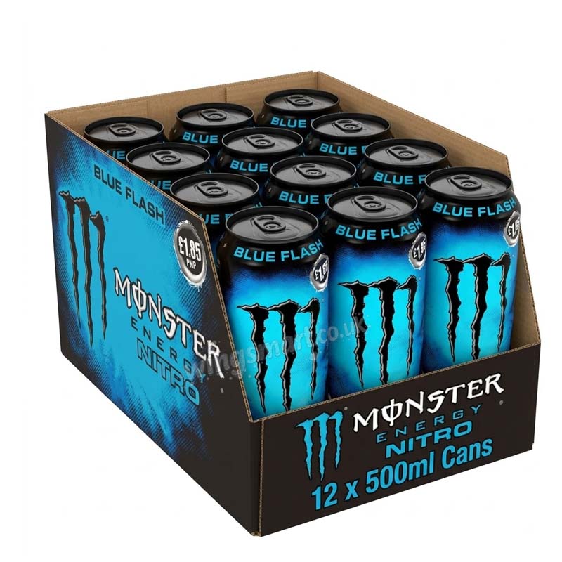 Monster Energy Drink Nitro Blue Flash 500ml PMP (06 or 12 Packs)