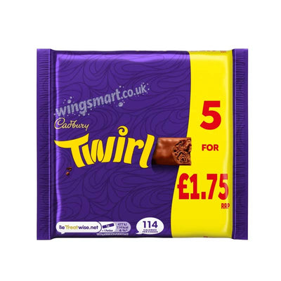 Cadbury Twirl Chocolate Bar 107.5g (5 Pack × 20 Case)
