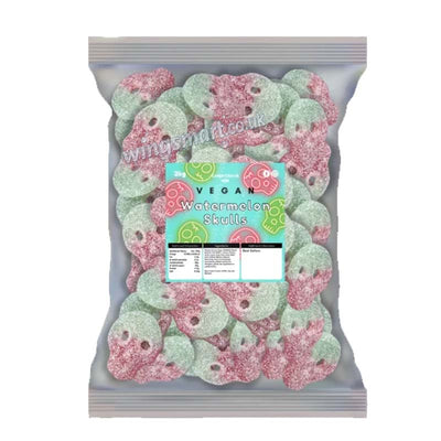 Candycrave Vegan Fizzy Watermelon Skulls 1Kg - 5Kg