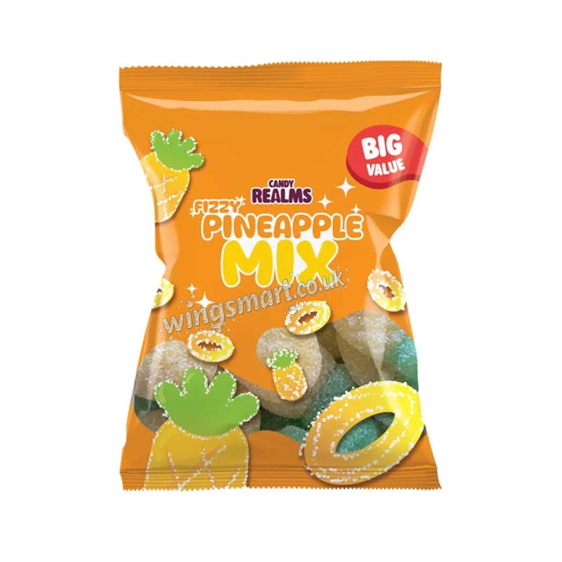 Candy Realms Fizzy Pineapple Mix Bag 170g (Pack of 12)