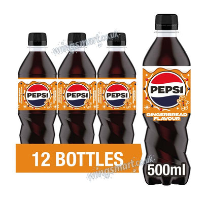 Pepsi Limited Edition Zero Sugar Gingerbread Flavour 500ml (Pack of 12)