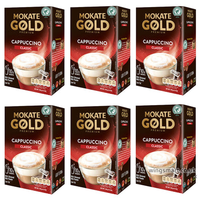 Mokate Gold Premium Cappuccino 10 Sachets 140g (6 & 12 Boxes)