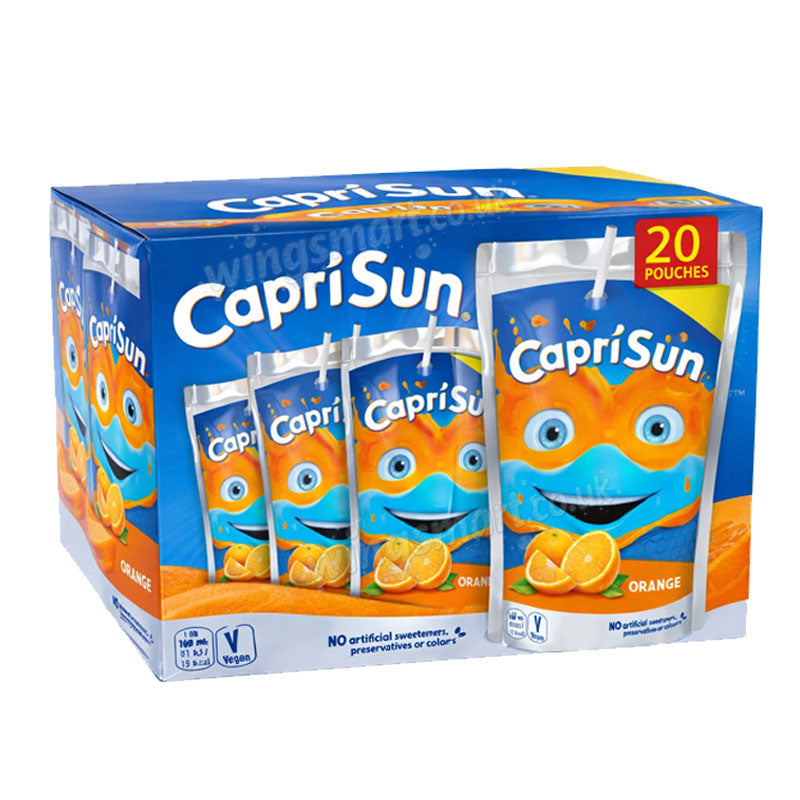 Kids Juice Drink Capri-Sun Orange 200ml PMP 20 Packs Refreshing School Drink