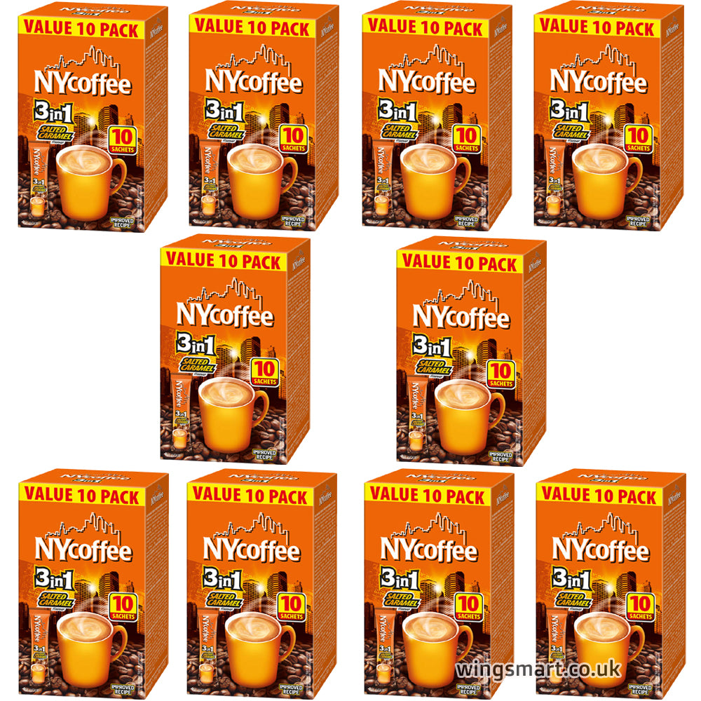 Ny 3 In 1 Salted Caramel Coffee 10 x 14g Sachets 140g (Box of 10)