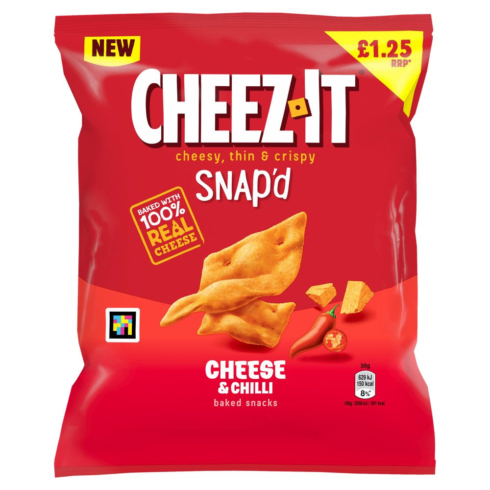 Cheez-It Cheese & Chilli Thin & Crispy Baked Snacks 10 x 65g PMP