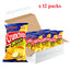 Lorenz X-Cut Crunchips 75g Assorted Flavours Salted, Paprika & Cheese & Onion (pack of 12)