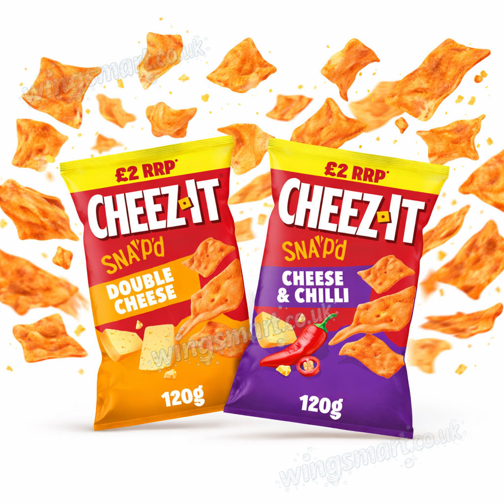 Cheez-it Baked Thin & Crispy Snacks 120g – Double Cheese & Cheese & Chilli (pack of 14)