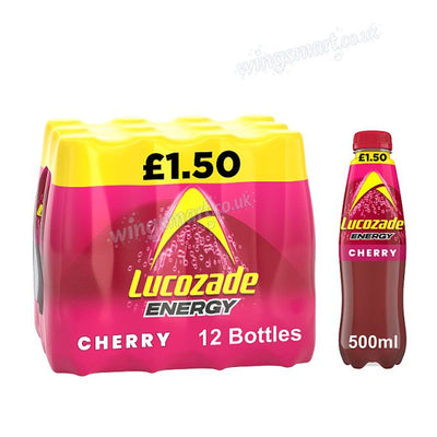 Lucozade Energy Drink Cherry 500ml PMP (Box of 12 Bottles)
