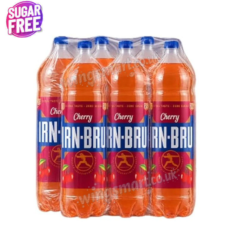 Irn Bru Zero Sugar Cherry 2L Zero Sugar Cherry Soft Drink 2L PMP (Box of 6 Bottles)