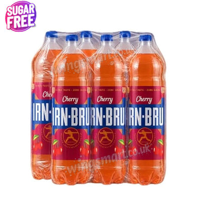 Irn Bru Zero Sugar Cherry 2L Zero Sugar Cherry Soft Drink 2L PMP (Box of 6 Bottles)