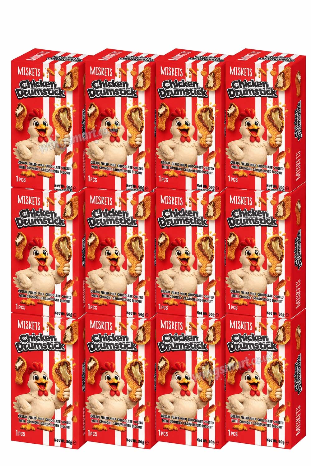 Miskets Chicken Drumstick Chocolate Box 50g (Case of 12)