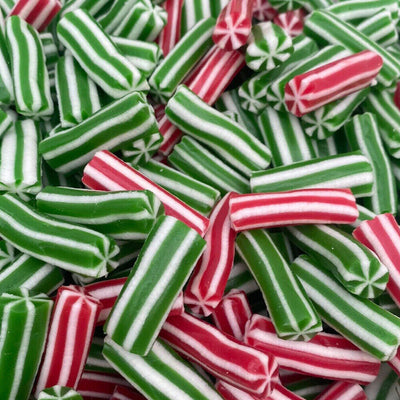 Kingsway Green & Red Christmas Poles Sizes 0.5kg - 5kg Festive Sweet Treats