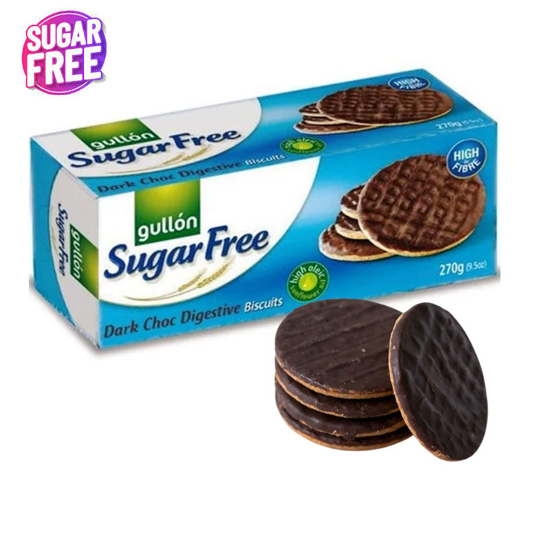 Gullon Sugar Free Dark Choco Digestive Biscuit 270g (Box of 15)