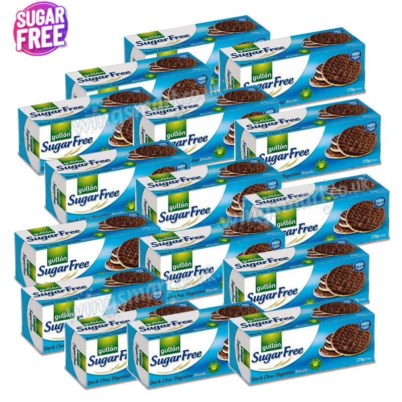Gullon Sugar Free Dark Choco Digestive Biscuit 270g (Box of 15)