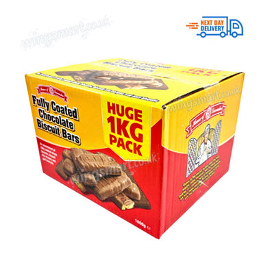 Fully Coated Chocolate Biscuit Bars 1kg Box