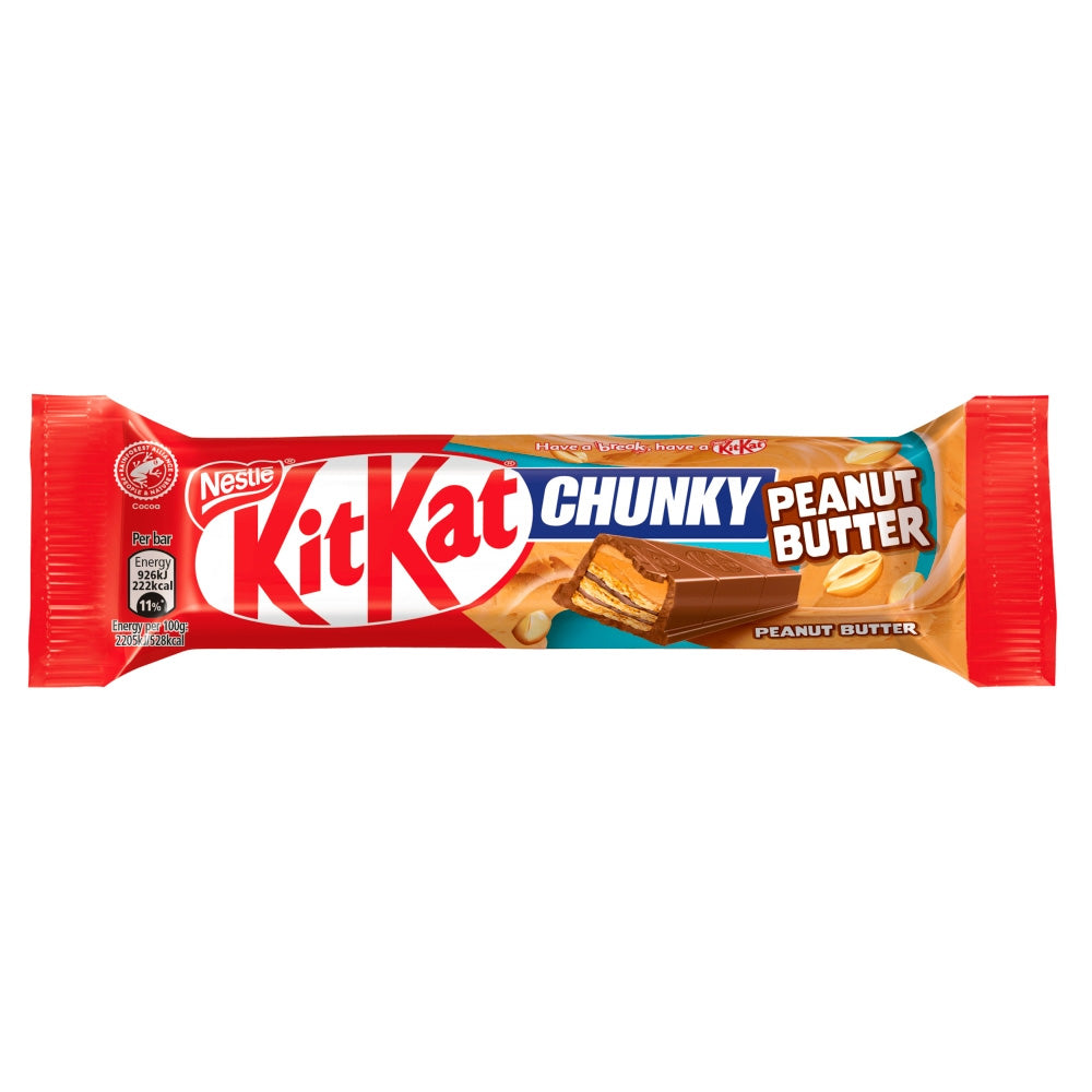 Kit Kat Chunky Peanut Butter Milk Chocolate Bar 42g (Box Of 24) - WingsMart