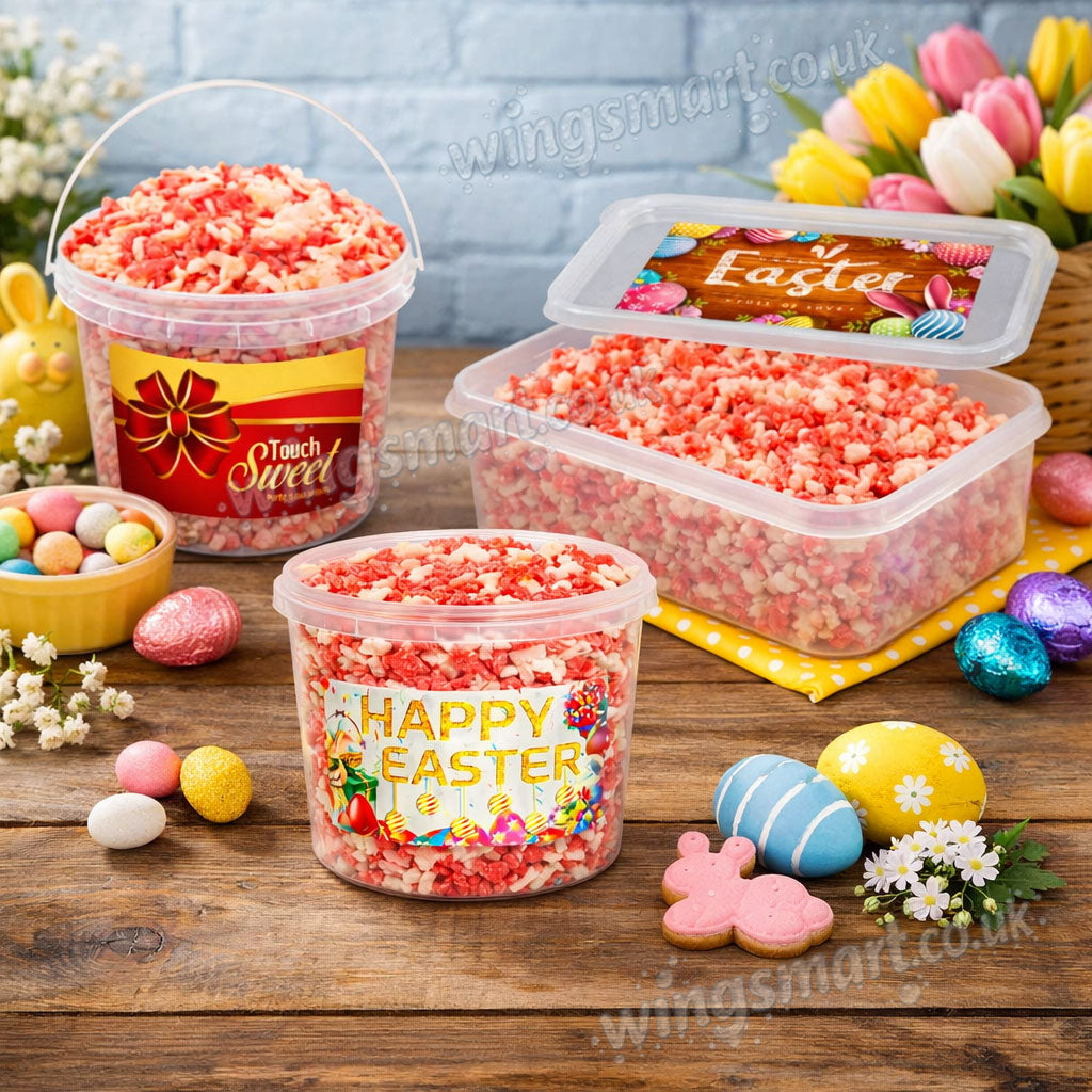 H&H Coconut Chips Easter Treat with Tubs and Bucket