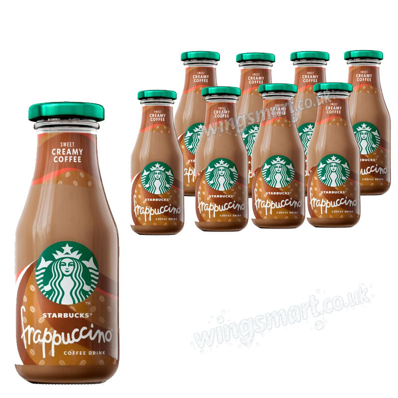 Starbucks Frappuccino 250ml – Caramel, Vanilla, Coffee, Mocha & Brownie (Box of 8 bottles)