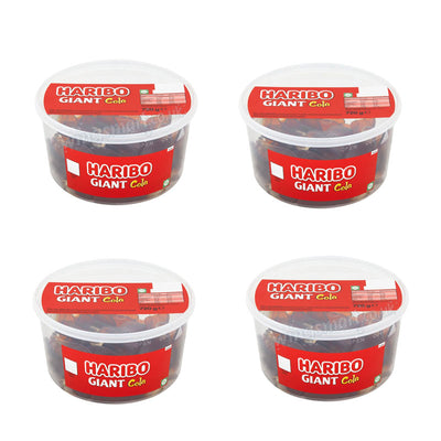 Haribo Giant Cola Jelly Sweets Tub 720g x 4 Tubs Cola Gummies Multipack