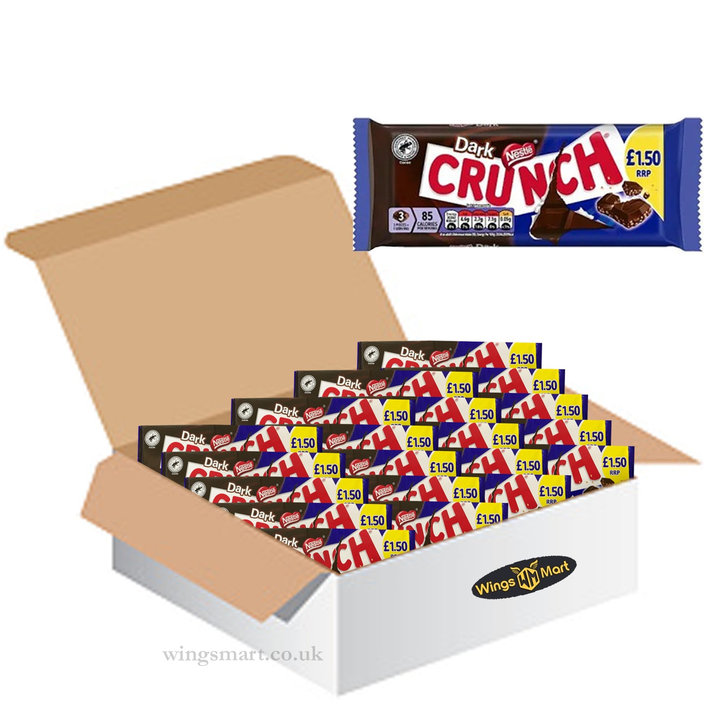 Crunch Dark Chocolate Bar 20 x 100g PMP