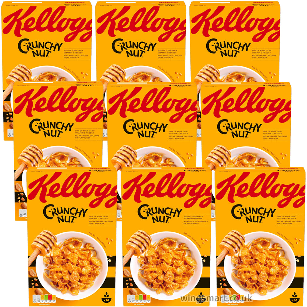 Kellogg's Crunchy Nut Breakfast Cereal 9 x 460g PMP – WingsMart