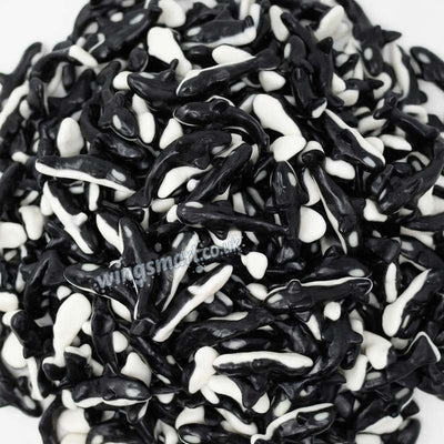 Vidal Black & White Jelly Sharks Sweets (Count of 250)
