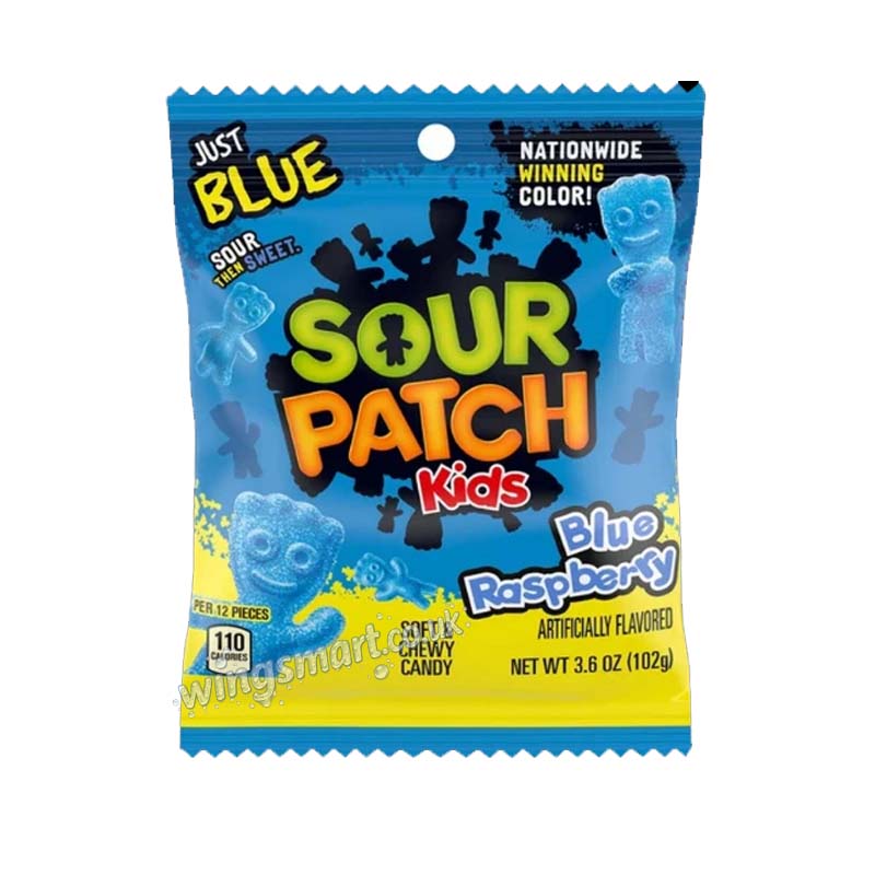 Sour Patch Kids Blue Raspberry 102g (Pack of 12)
