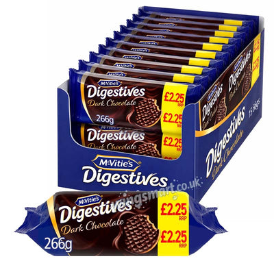 McVitie's Dark Chocolate Digestive Biscuits 266g PMP £2.25 – Box of 15