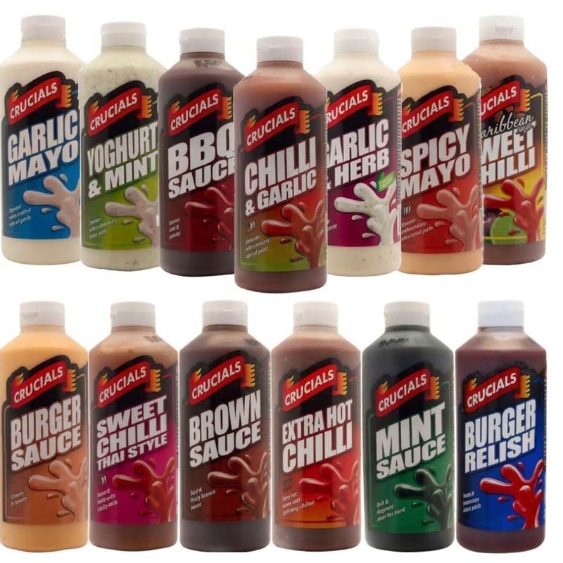Crucials Sauce 3 x 500ml Bottles Variety of flavours Clearance Sale