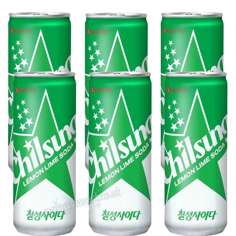 Chilsung Lemon Lime Soda Can 12 x 250ml Korean Sparkling Soft Drink