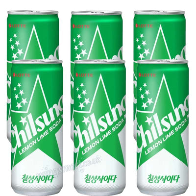 Chilsung Lemon Lime Soda Can 12 x 250ml Korean Sparkling Soft Drink
