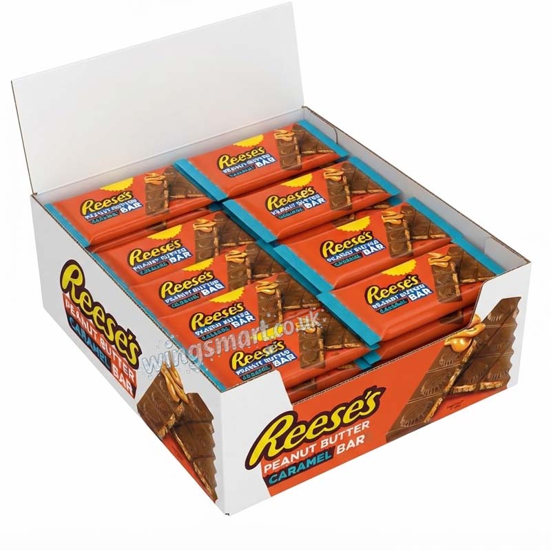 Reese's Peanut Butter & Caramel Filled Milk Chocolate Flavour Bar 92g (08 or 16 Packs)