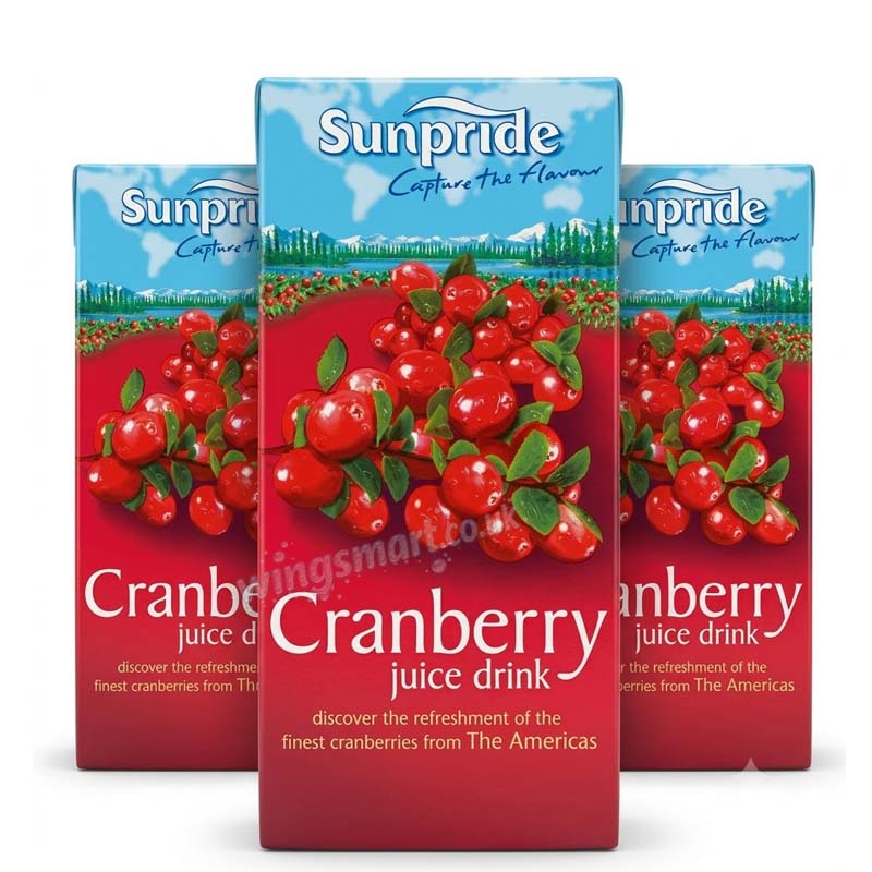 Sunpride Cranberry Juice Drink 1 Litre (03 or 06 packs)