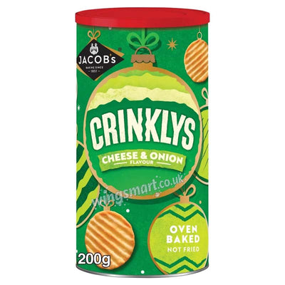 Jacob's Crinklys Cheese & Onion Caddy 200g (Pack of 6)