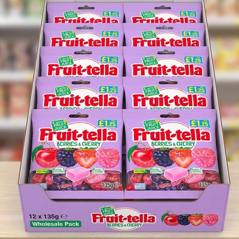 Fruittella Assorted Chewy Sweets 135g Variety Of flavours (06 or 12 Packs)